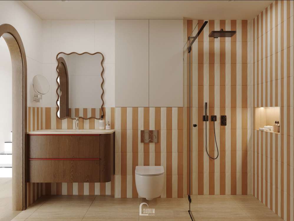 Thiết kế phòng tắm nhà phố phong cách Wabi Sabi - Khi thiết kế trở thành nghệ thuật của sự tĩnh lặng và giá trị bền vững